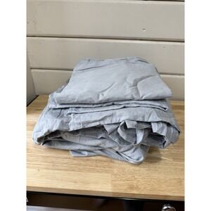 Boll And Branch Split King Blue/gray  Signature Sheet Set 100% Organic Cotton